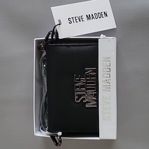 Steve Madden Black Broy/ Boxed Crossbody Mini Bag